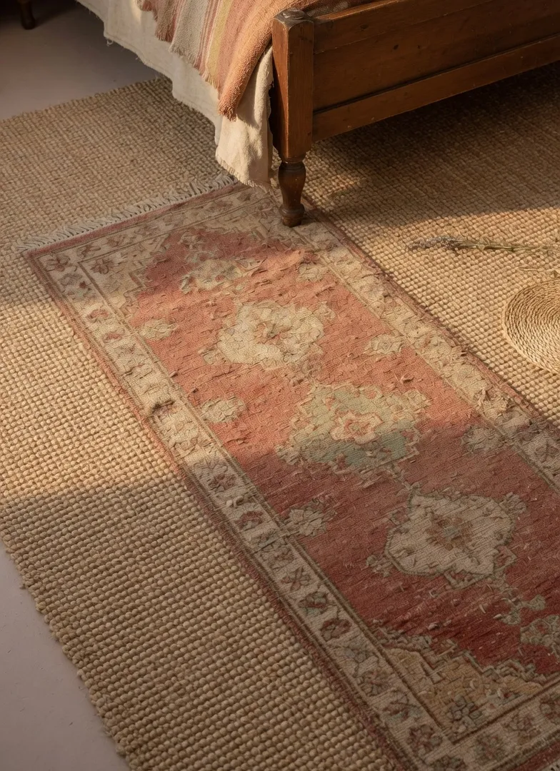 Fix Ugly Floors with Cozy Organic Bedroom Styling