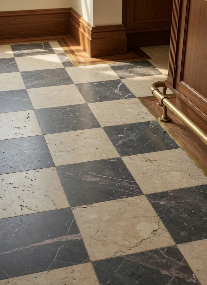 Neo Deco Ground the Space with a Modern Checkerboard Floor
