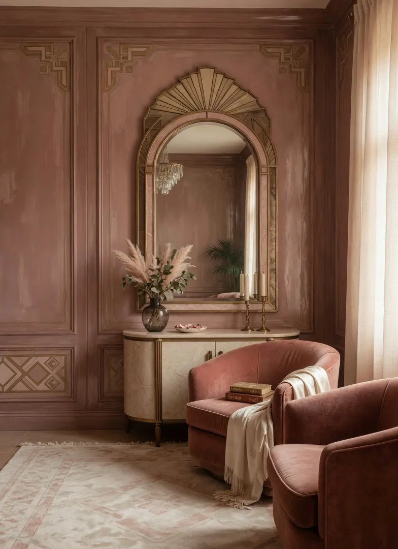 Smoky Rose & Muted Terracotta A Soft Neo Deco Color Palette