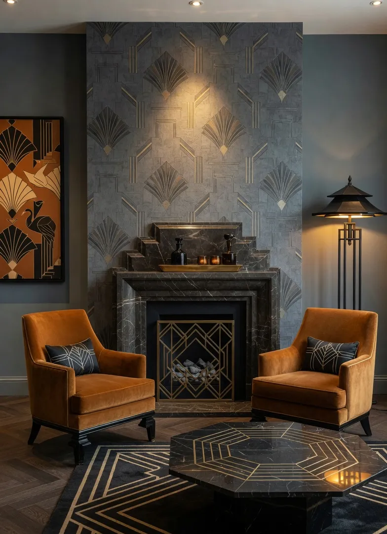 Burnt Amber & Slate Grey High-Contrast Decor Ideas