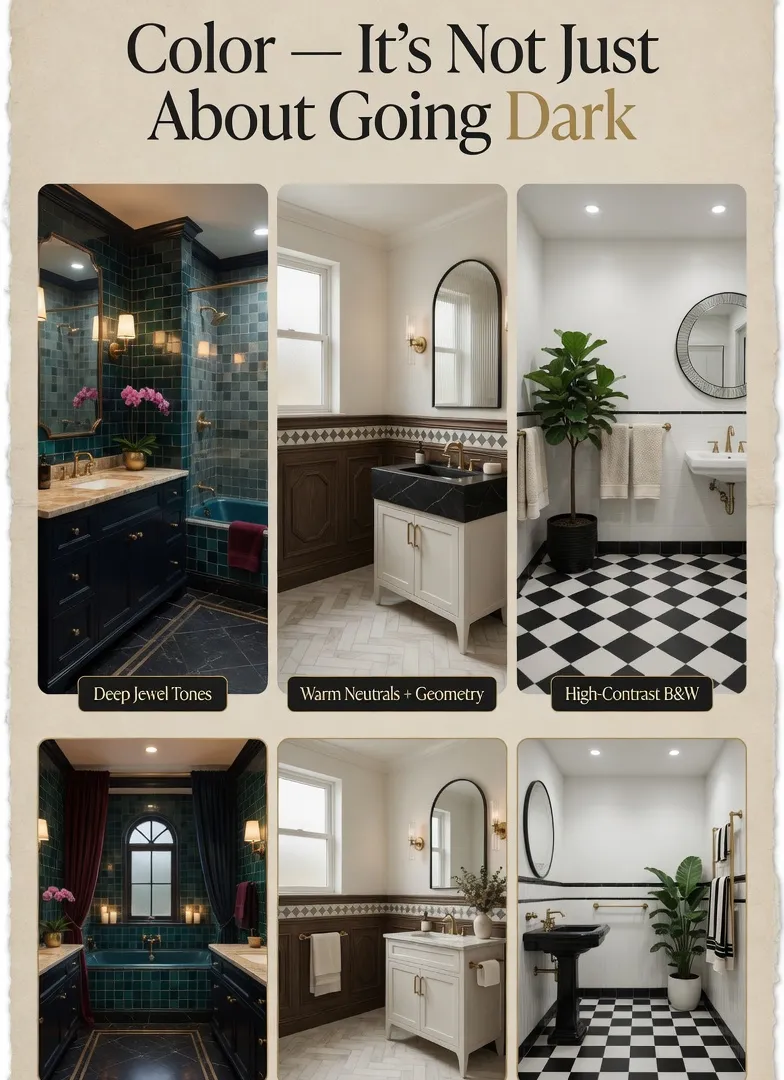 Neo Deco bathroom Color It's Not Just About Going Dark
