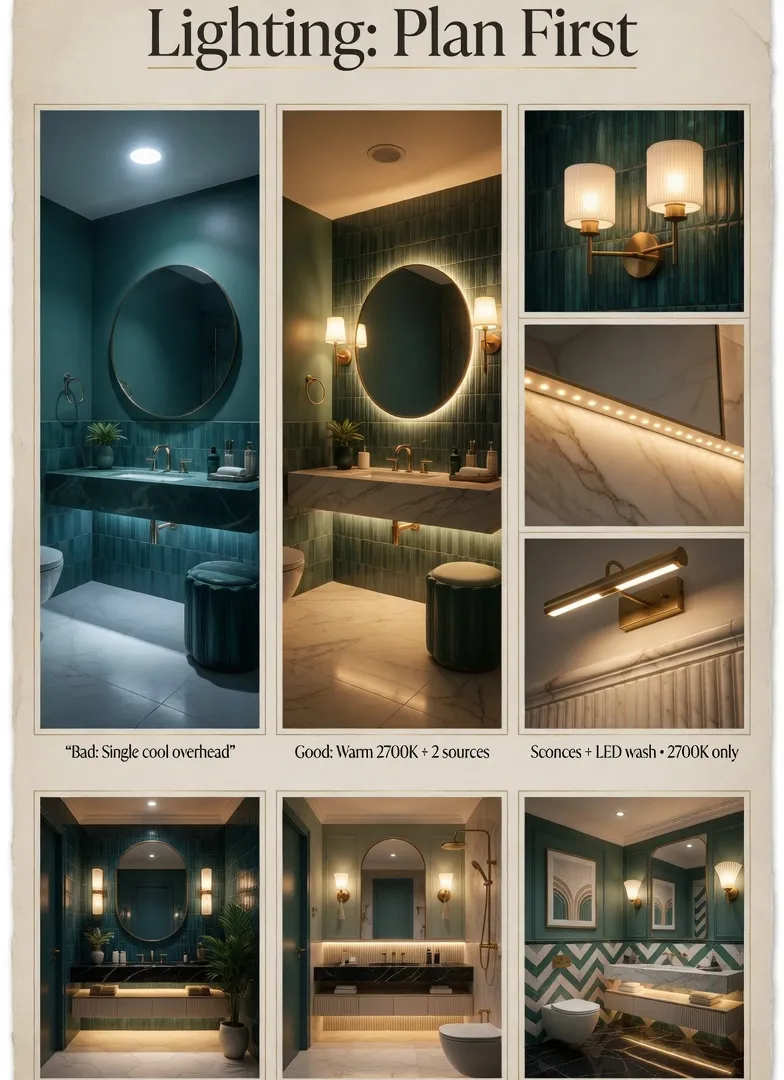 Neo Deco bathroom Lighting The Part Everyone Plans