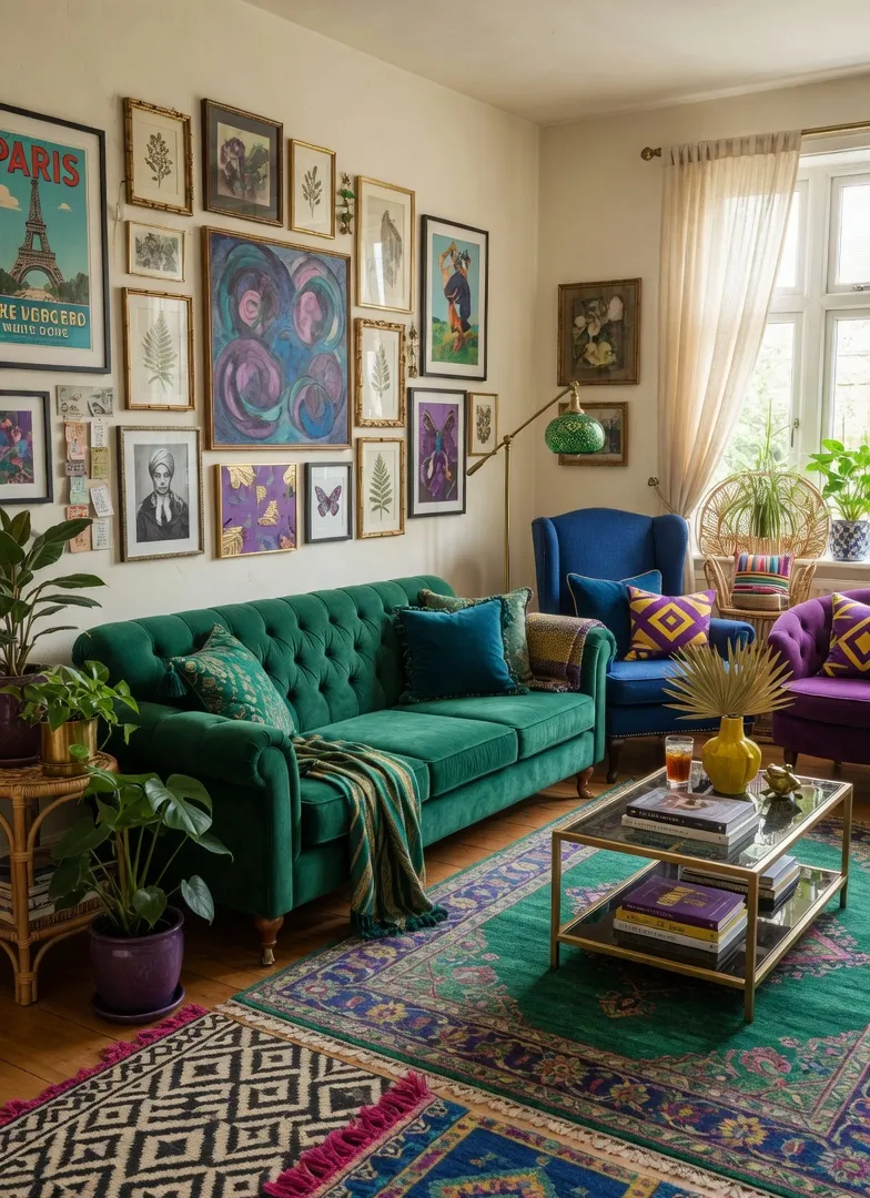 electic decor A bold sofa as your anchor