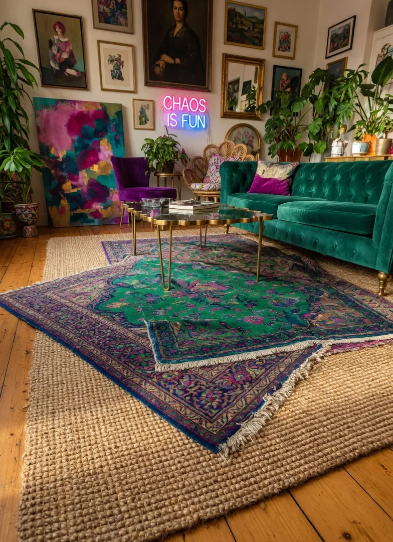 Layer two rugs instead of one.