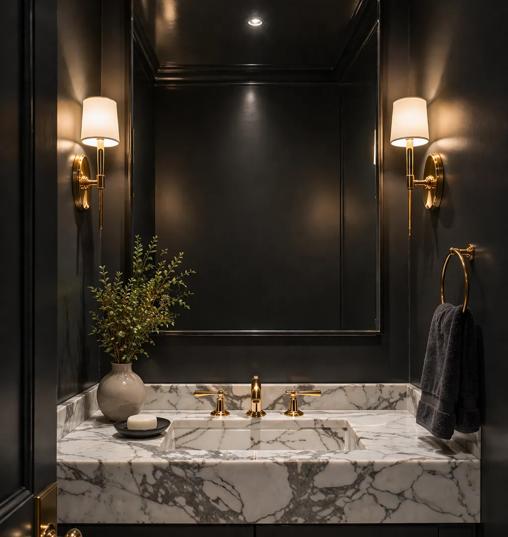 Bathroom Design Styles Dark Color Drenching