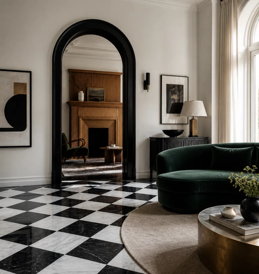 Checkerboard Marble Floors