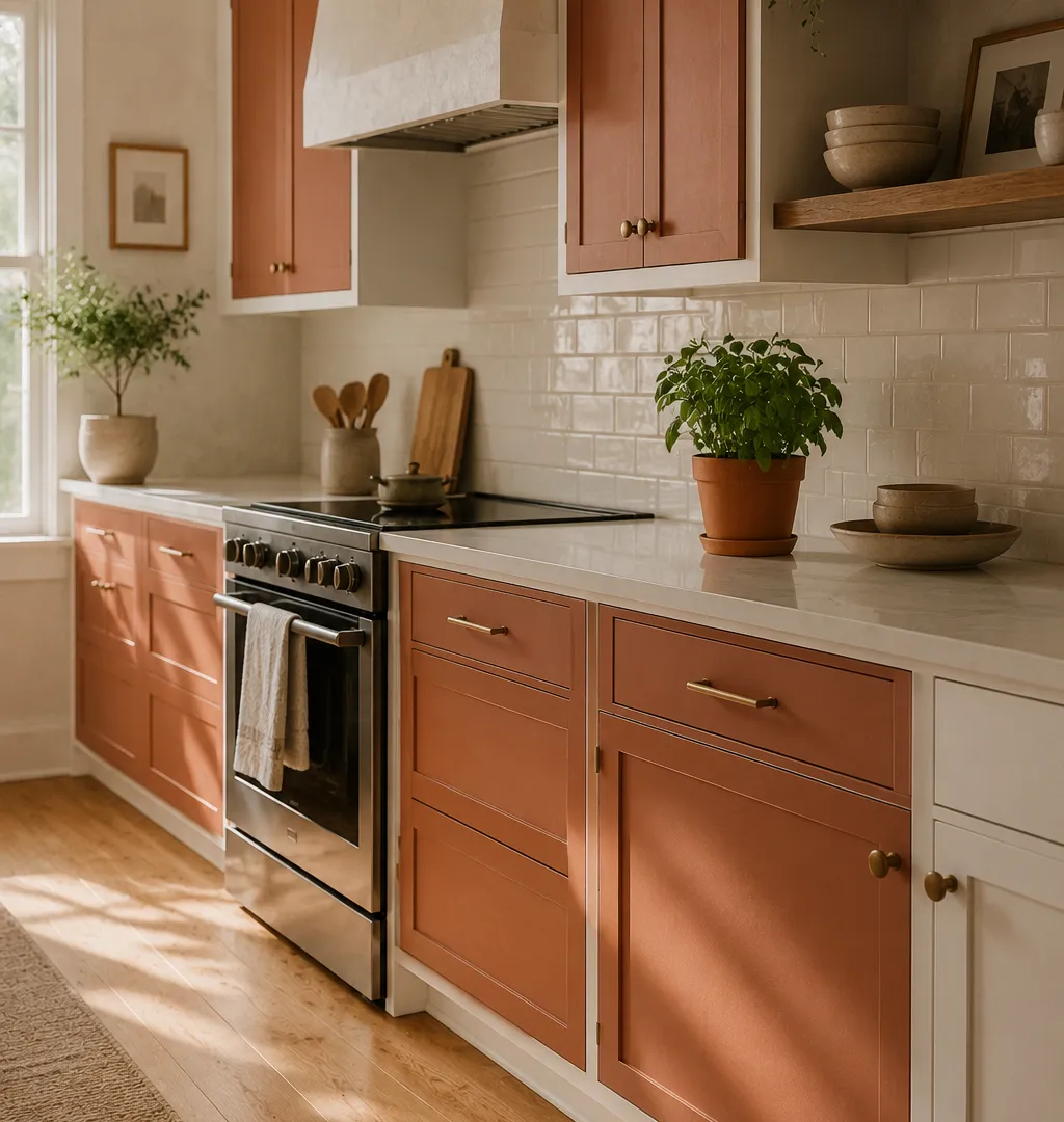 terracotta peel-and-stick wallpaper