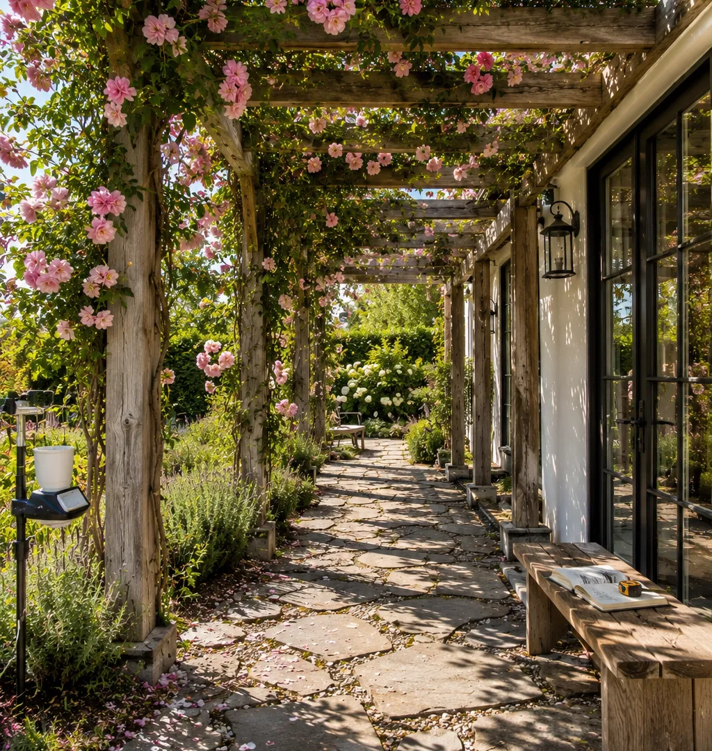 climate-resilient rustic backyard