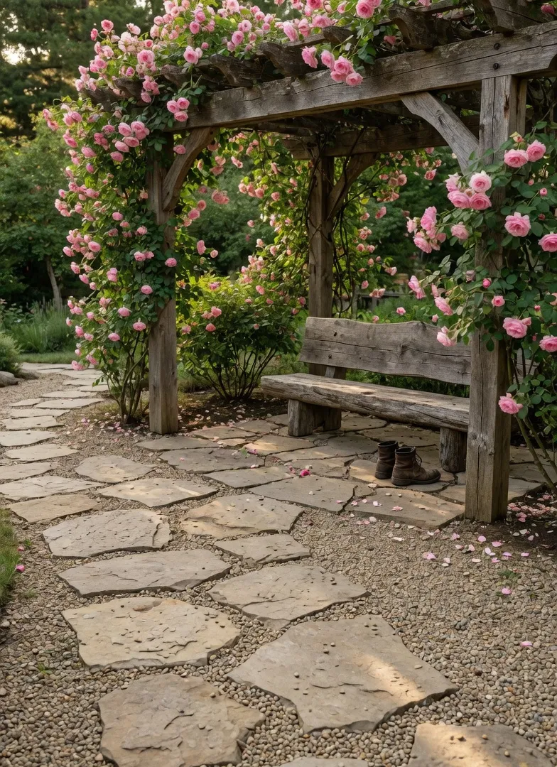 rustic backyard garden