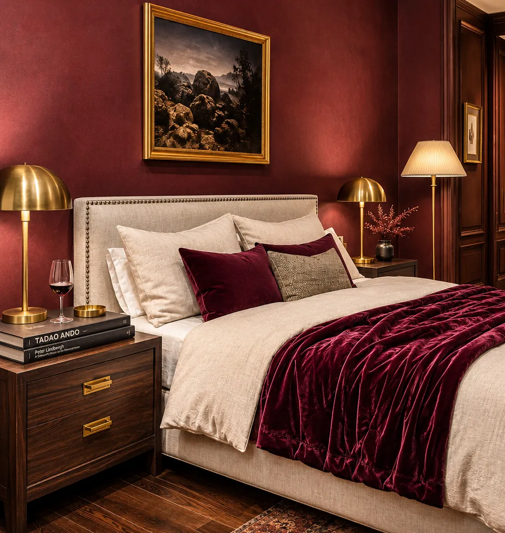 Dark cherry pushed toward burgundy