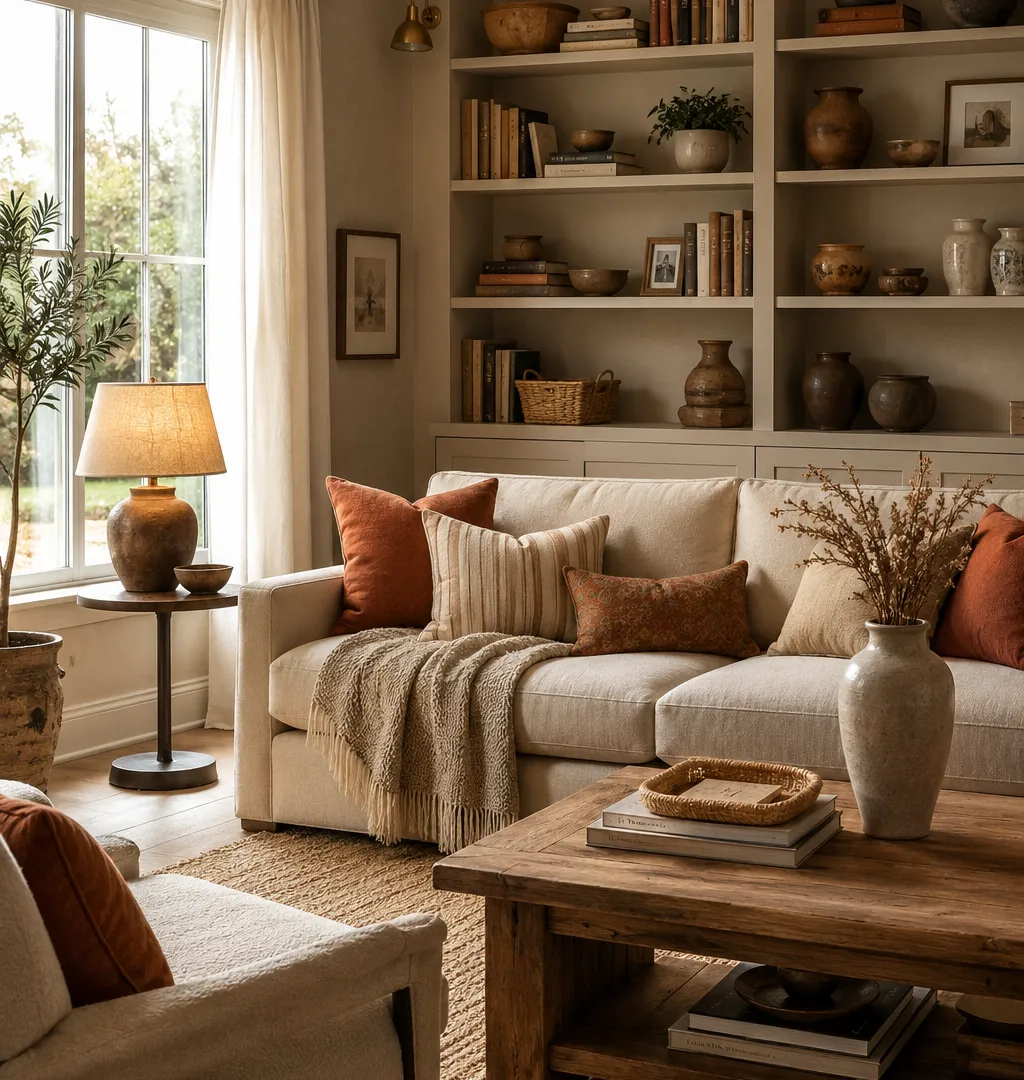 Cozy rustic living room retreat