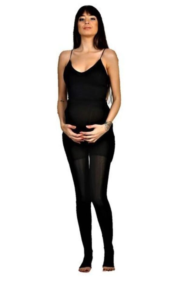 Dukavas Orta Basınçlı (23 - 32 Mmhg) Hamile Külotlu Varis Çorabı Siyah (burnu Açık) 3