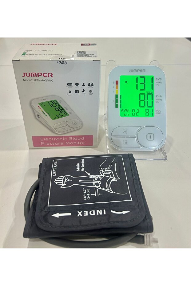 Jumper Dijital üst Koldan Ölçer Tam Otomatik Tansiyon Aleti Renkli Ekran JPD-HA200C 6