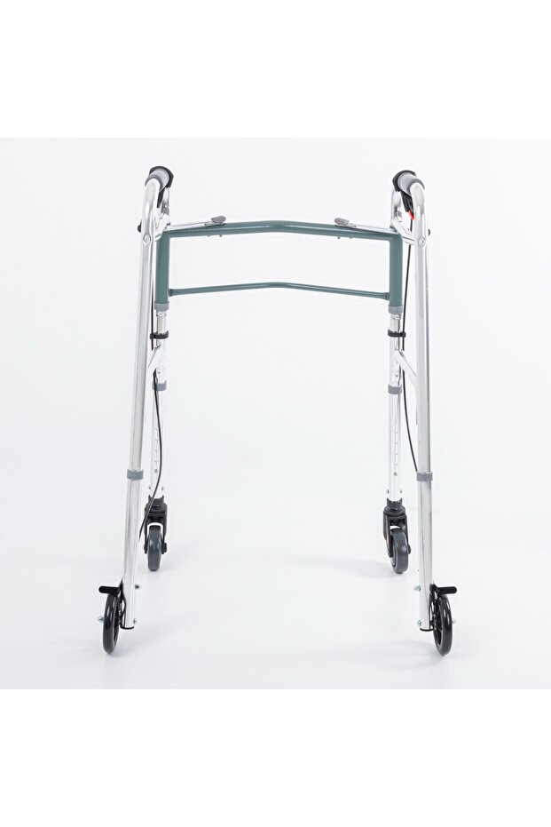 Comfort Plus Kf8220l-5 Alüminyum 4 Tekerlekli Walker Yürüteç Büyük Tekerli Frenli Hasta Yürüteci Tekerli 5