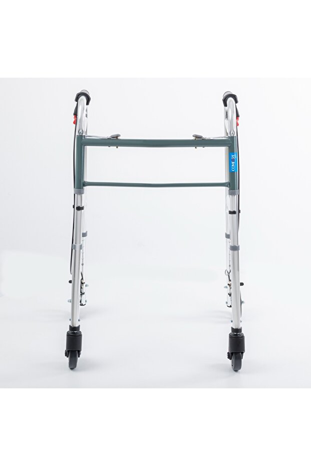 Comfort Plus Kf8220l-5 Alüminyum 4 Tekerlekli Walker Yürüteç Büyük Tekerli Frenli Hasta Yürüteci Tekerli 7