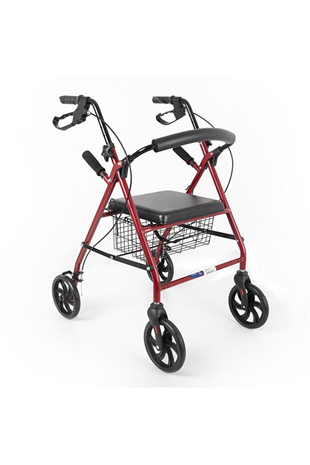 Comfort Plus Dm9144 Rolatör 4 Tekerlekli Yürüteç Walker 130 Kg Taşıma Kapasiteli