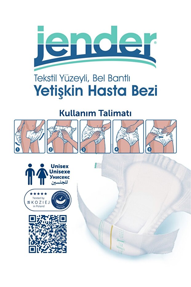 JENDER Bel Bantlı Hasta Bezi XXL 20'li 2 Paket 6