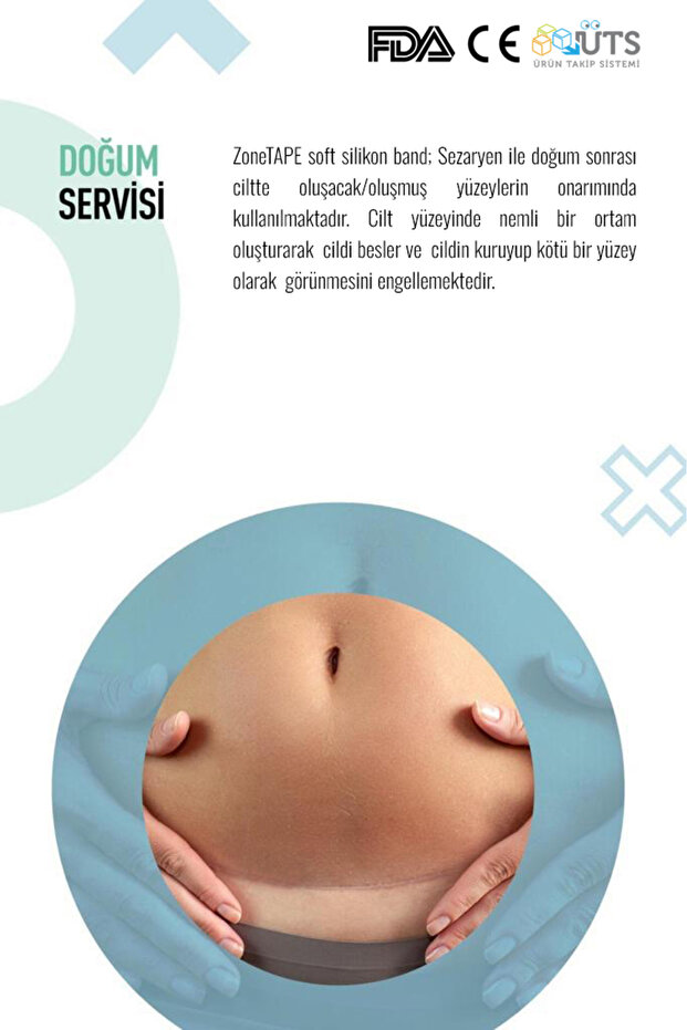 ZoneTAPE Soft Silikon Bant -kırışıklık-estetik-dikiş-skar-keloid-sezaryen-karın/kol/bacak Germe-ben Aldırma 6