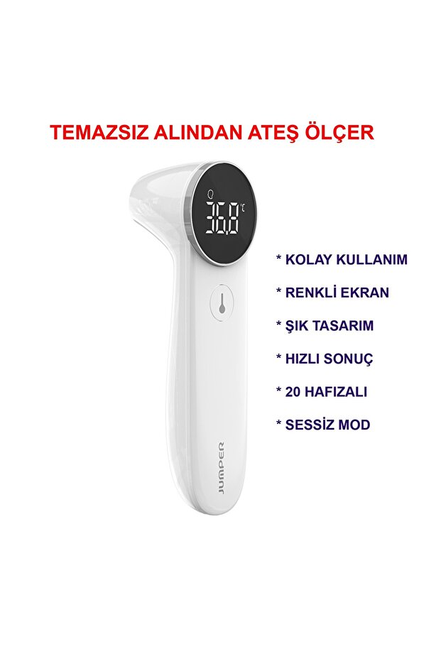 Jumper Temassız Ateş Ölçer Kızıl Ötesi Ve Alından Termometre JPD-FR204