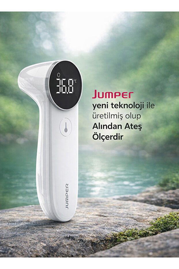 Jumper Temassız Ateş Ölçer Kızıl Ötesi Ve Alından Termometre JPD-FR204 6