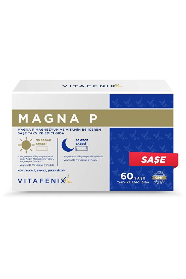 Vitafenix Magna P Magnezyum Vitamin B6 60 Saşe