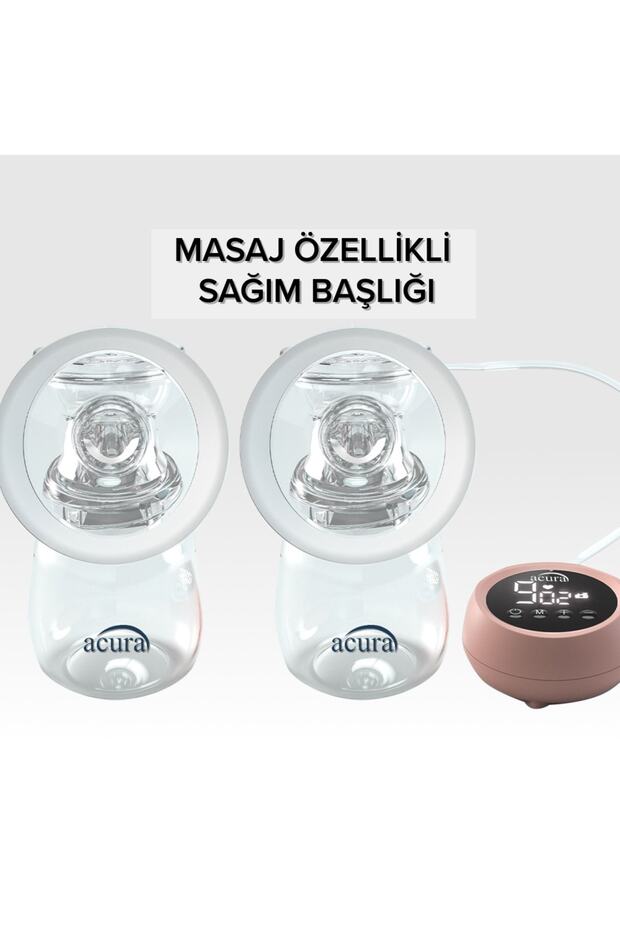 Acura AC-3020 Şarjlı, LCD Ekranlı, Biberon Özellikli Çiftli Göğüs Pompası 6