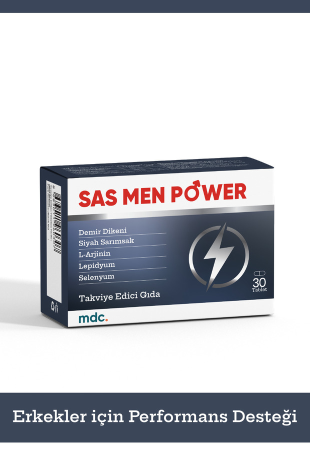MDC Sas Men Power (TRİBULUS, SAS, L-ARJİNİN, LEPİDYUM) 30 Tablet (erkeklere Özel )