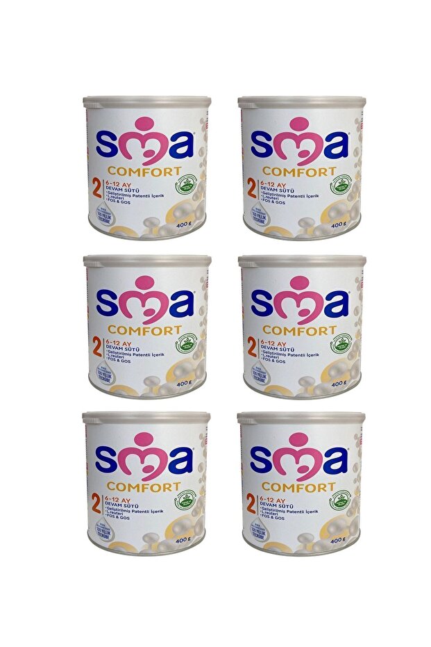 SMA Comfort 2 Numara 400 gr 6-12 Ay 6`lı Avantaj Paketi (2400GR)
