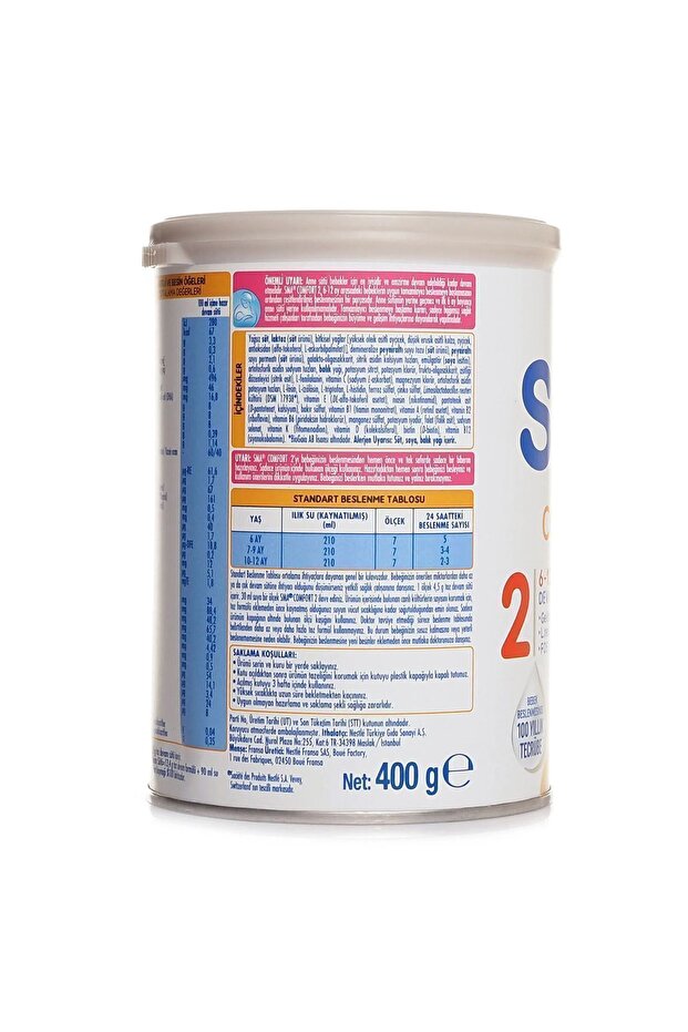 SMA Comfort 2 Numara 400 gr 6-12 Ay 6`lı Avantaj Paketi (2400GR) 5