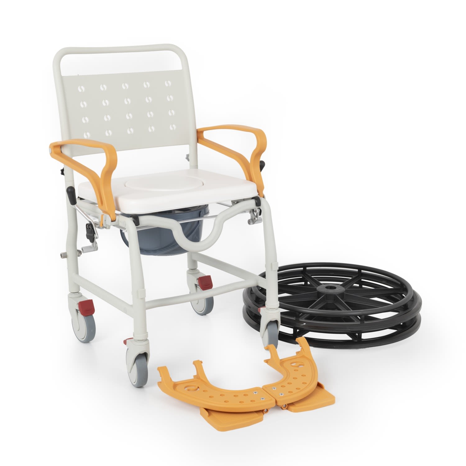 Comfort Plus DM-8088D Soft Turuncu Banyo ve Tuvalet Tekerlekli Sandalye 7