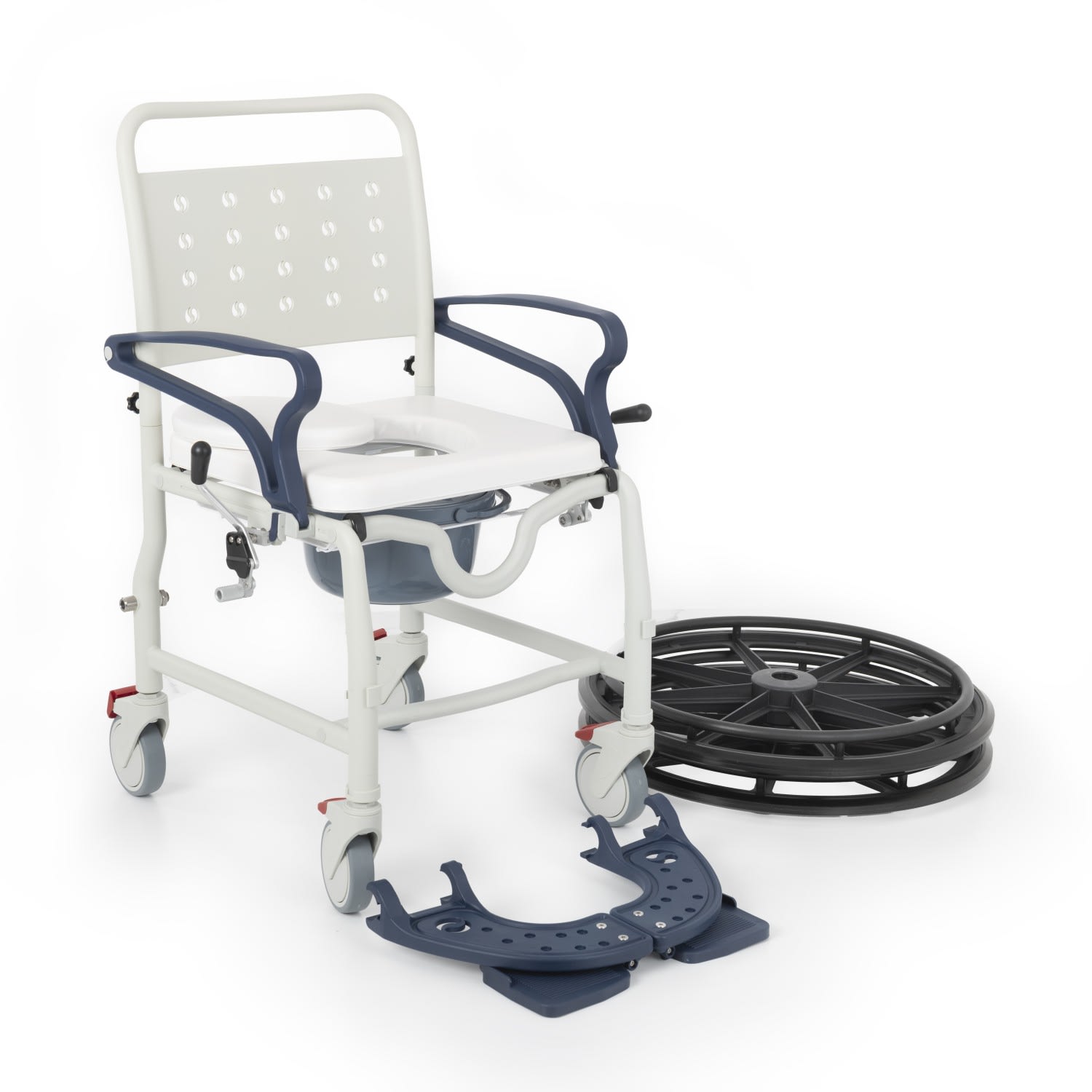 Comfort Plus DM-8088D Soft Lacivert Banyo ve Tuvalet Tekerlekli Sandalye 8