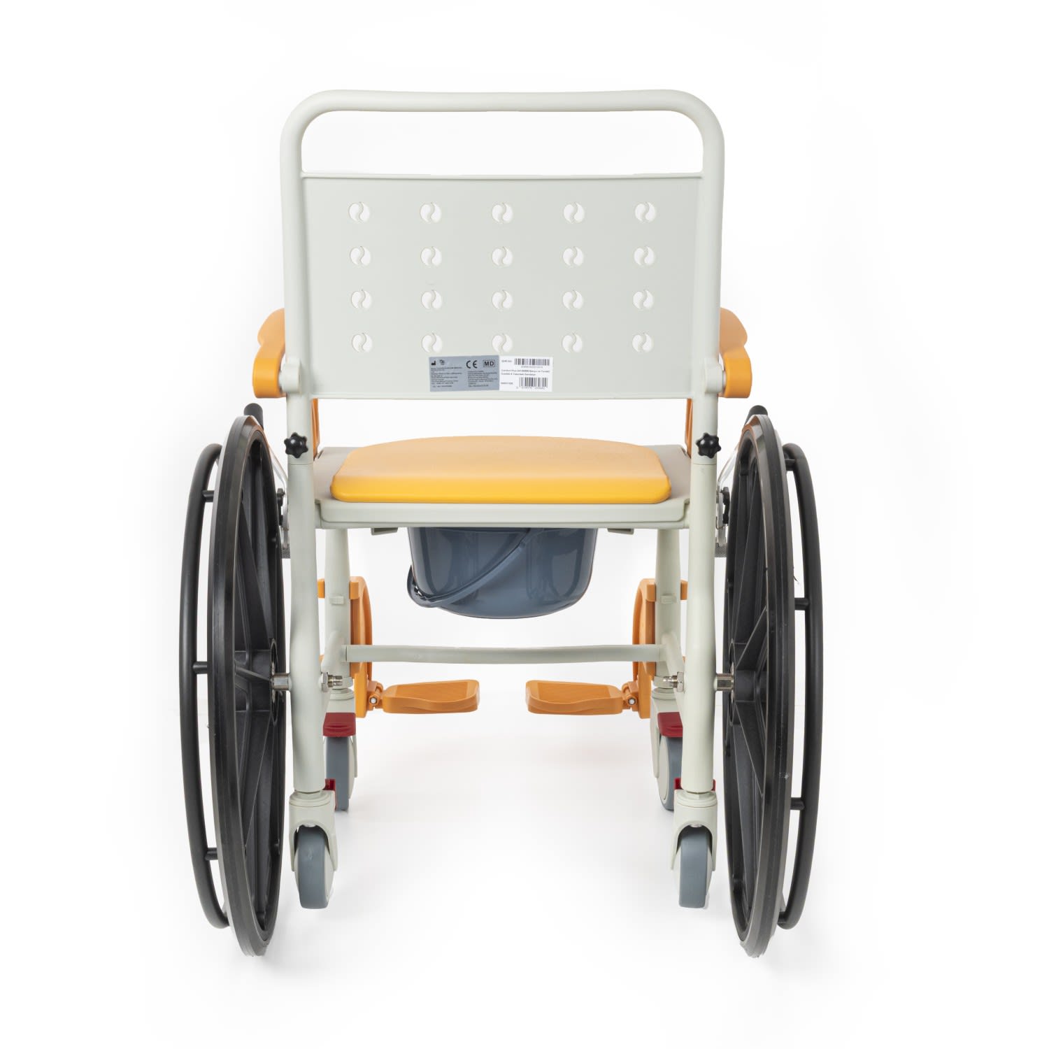 Comfort Plus DM-8088B Banyo ve Tuvalet Sandalyesi (Turuncu) (6 Tekerlekli) 5