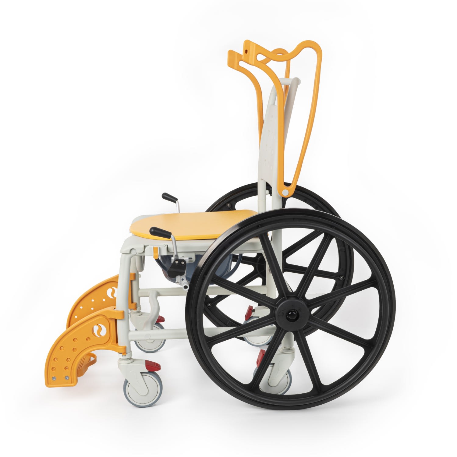 Comfort Plus DM-8088B Banyo ve Tuvalet Sandalyesi (Turuncu) (6 Tekerlekli) 6