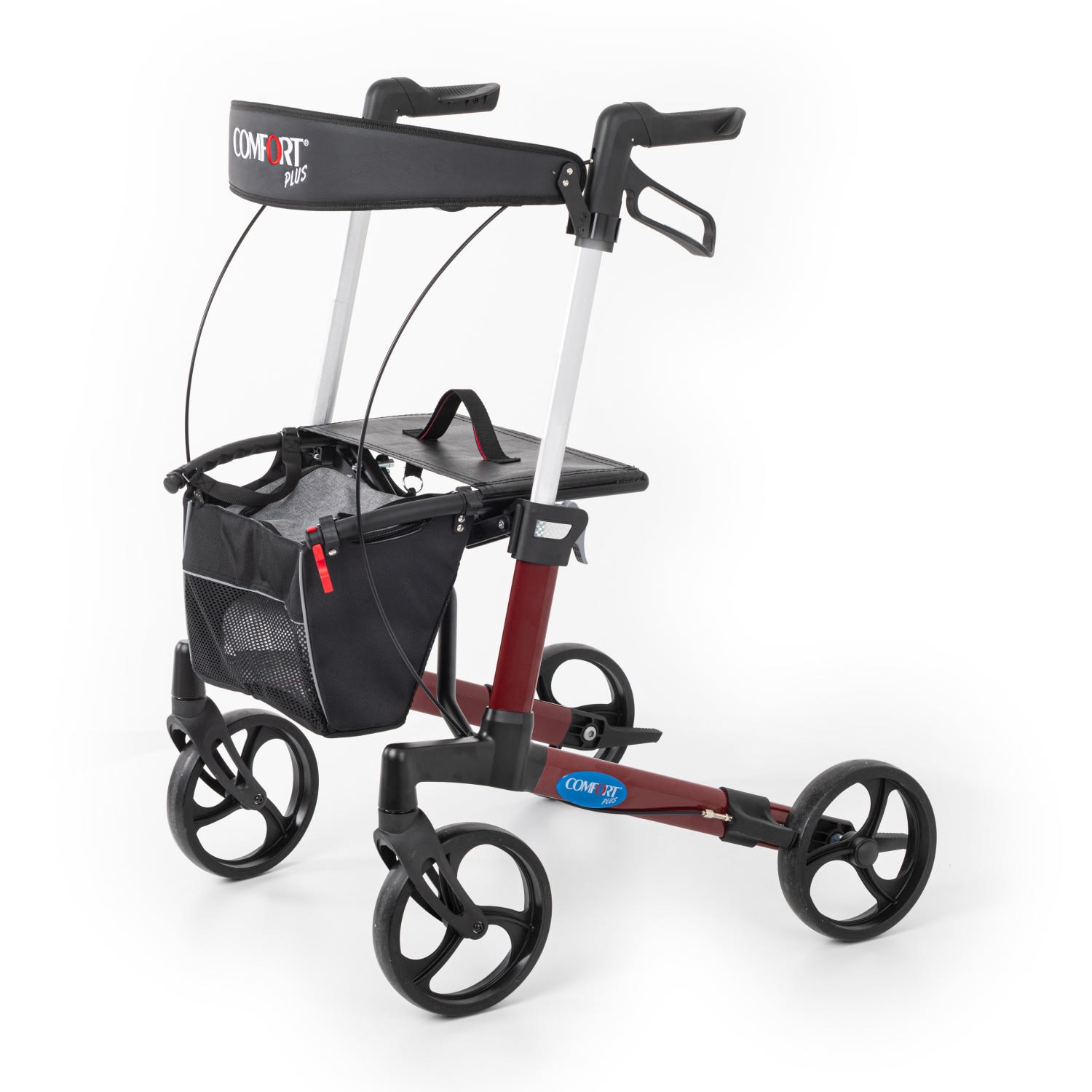 Comfort Plus Spırıt X3 Bordo Alüminyum Lux Rolatör Yürüteç 7
