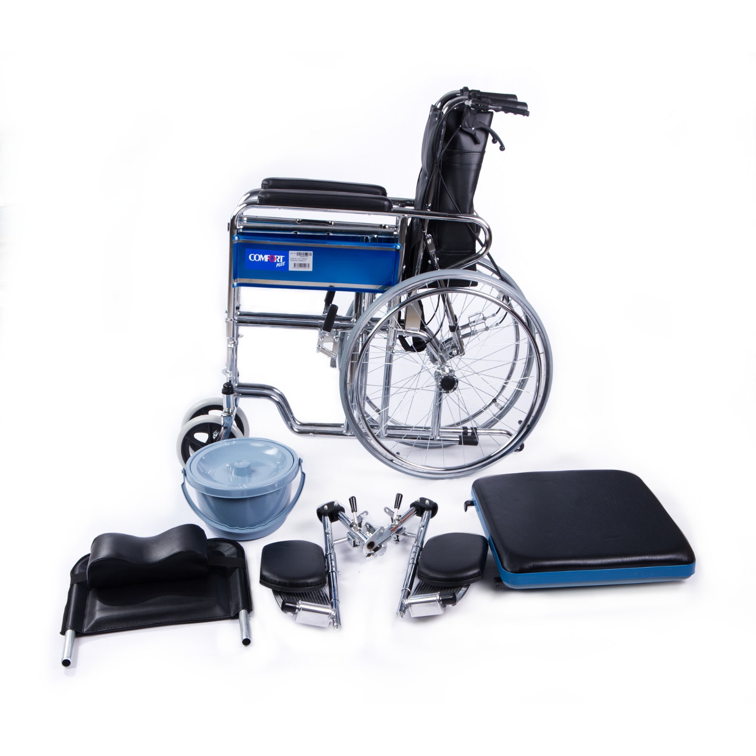 Comfort Plus DY02609GC Sırtı Yatar Ayak Kalkar Tuvalet Özellikli Tekerlekli Sandalye 7