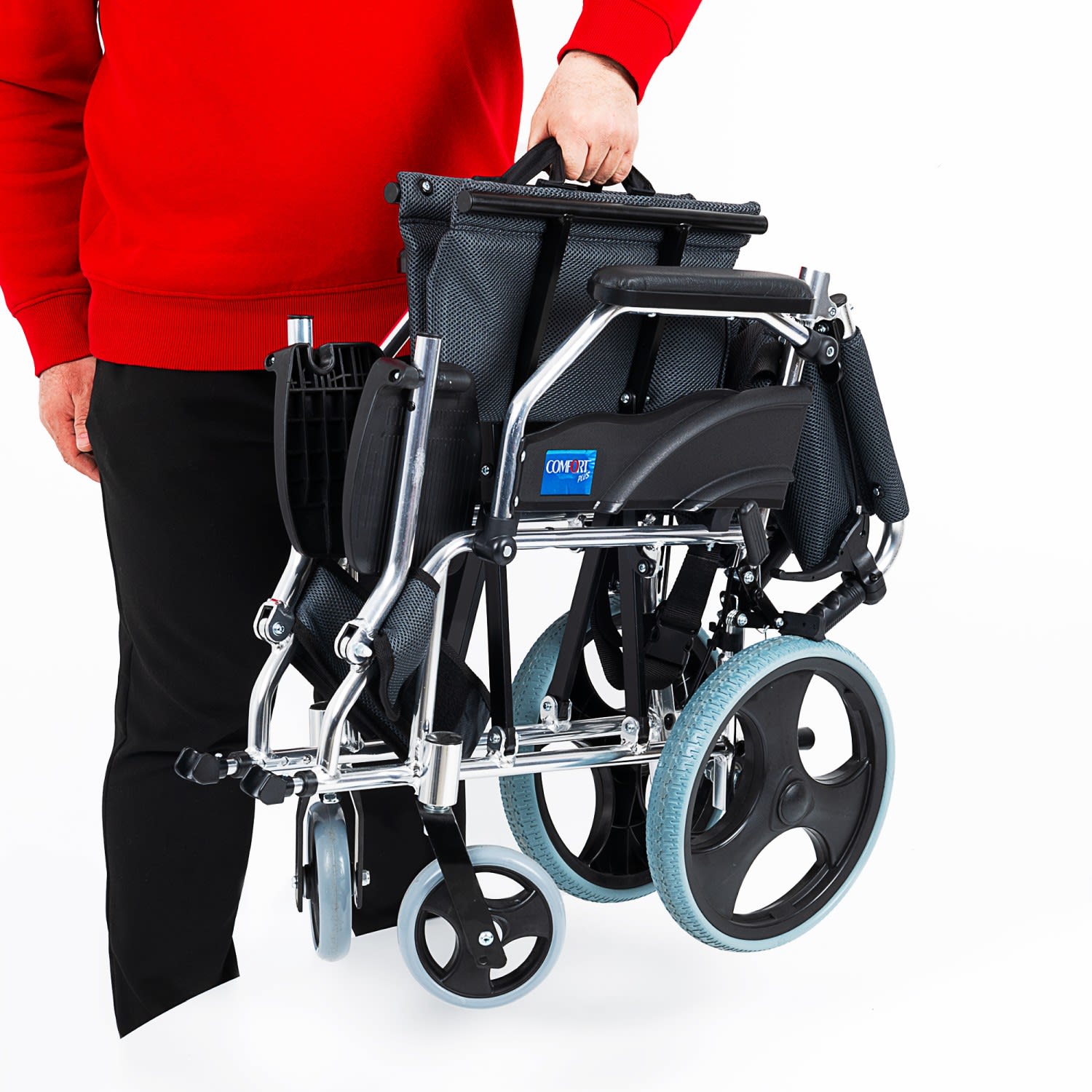 Comfort Plus KY863LABJ-A12 Füme  Alüminyum Transfer Özellikli  Tekerlekli Sandalye 8