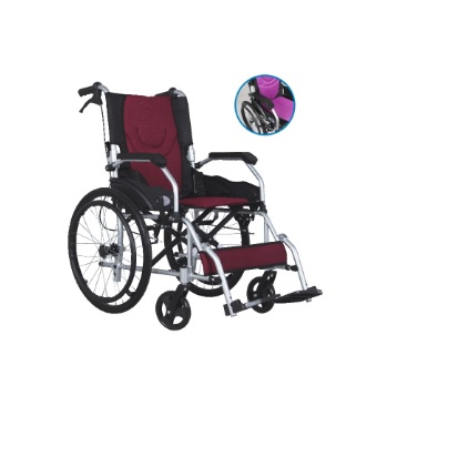 Pulsemed Katlanabilir Sırtlı Alüminyum Tekerlekli Sandalye KY863LAJ-C-20''-46