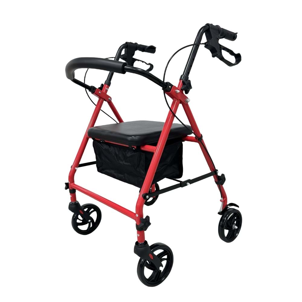 Respirox RR-01 Katlanabilir Kırmızı Rolatör
