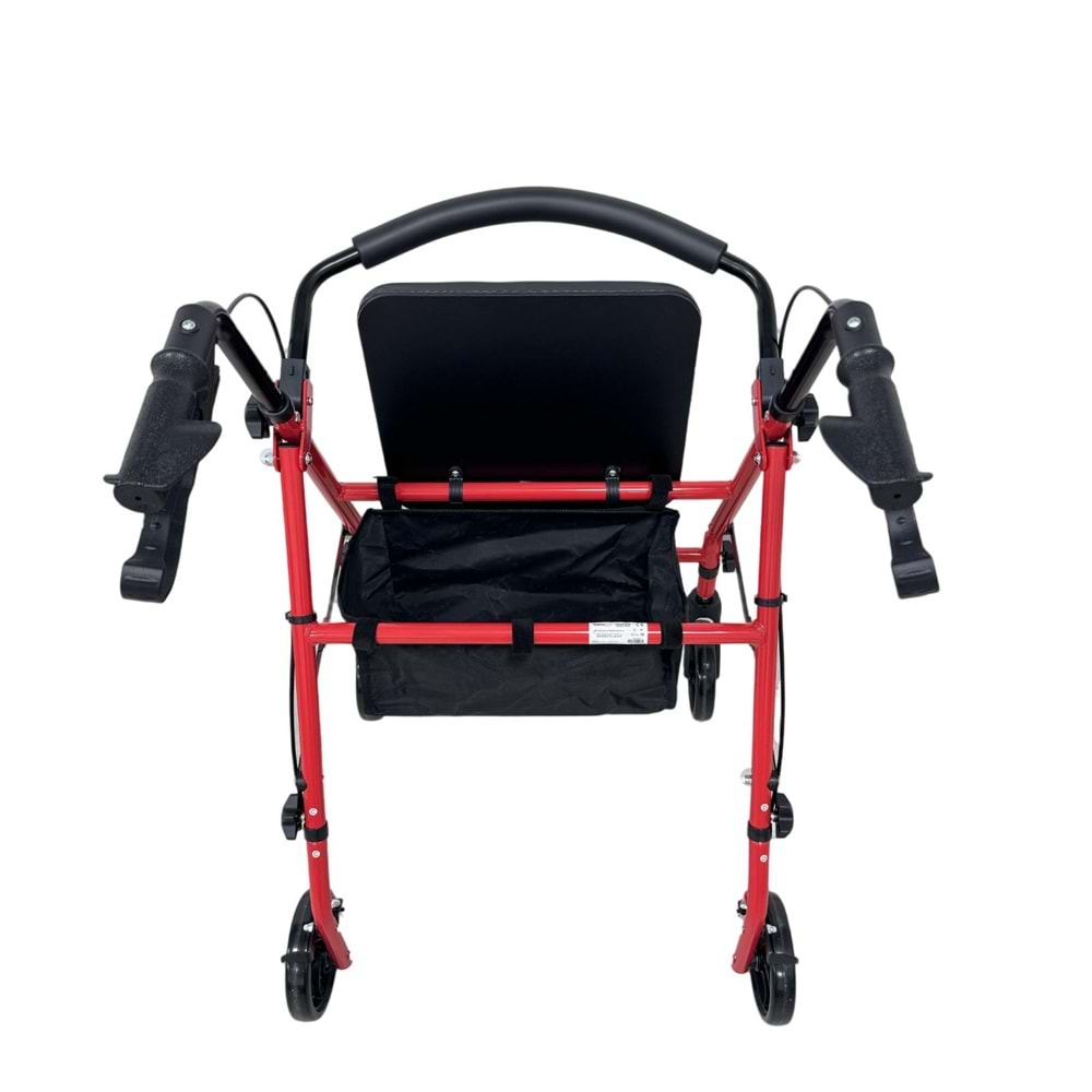 Respirox RR-01 Katlanabilir Kırmızı Rolatör - 3