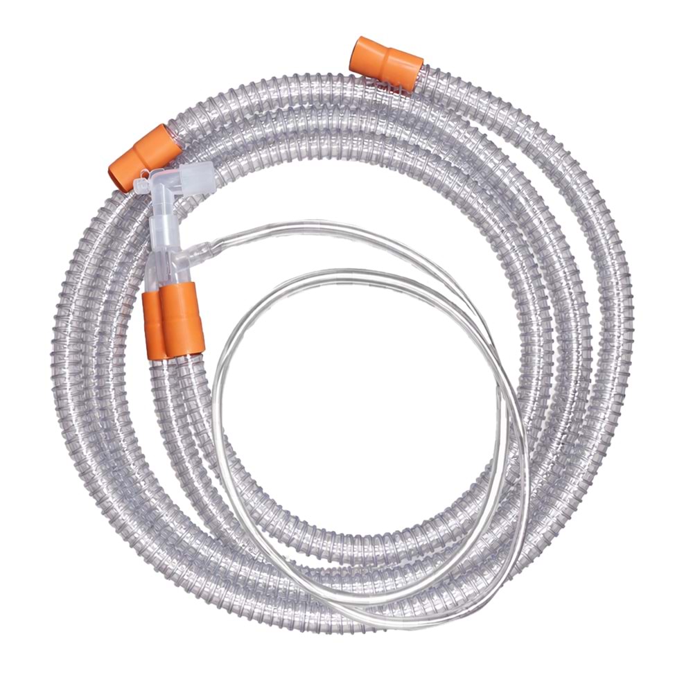 Respirox B0774 proksimal hatlı çocuk çiftli hasta devresi, pediatrik ventilatörlerle uyumlu, hassas basınç ölçümlü güvenli solunum devresidir.