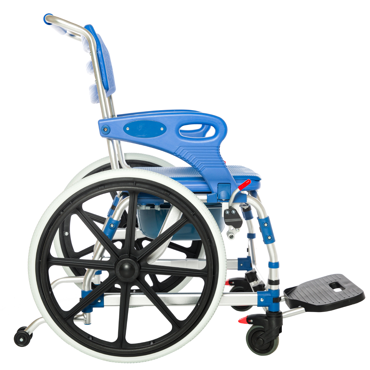 Römer R403 Mavi Büyük Tekerlekli Banyo Tuvalet Sandalyesi - 2