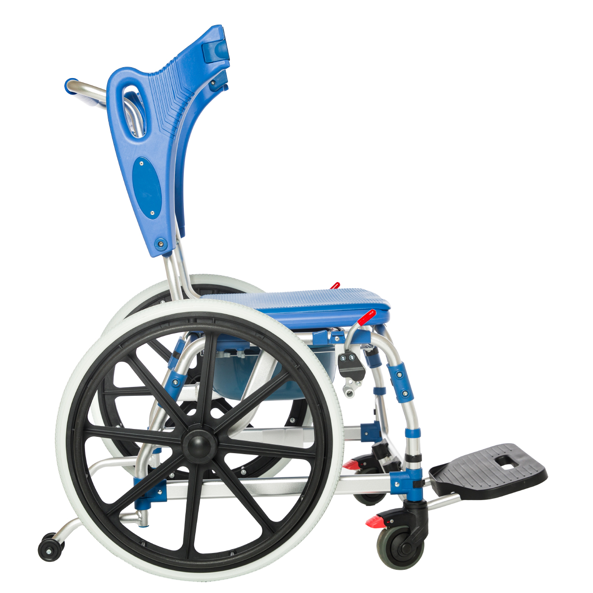 Römer R403 Mavi Büyük Tekerlekli Banyo Tuvalet Sandalyesi - 5