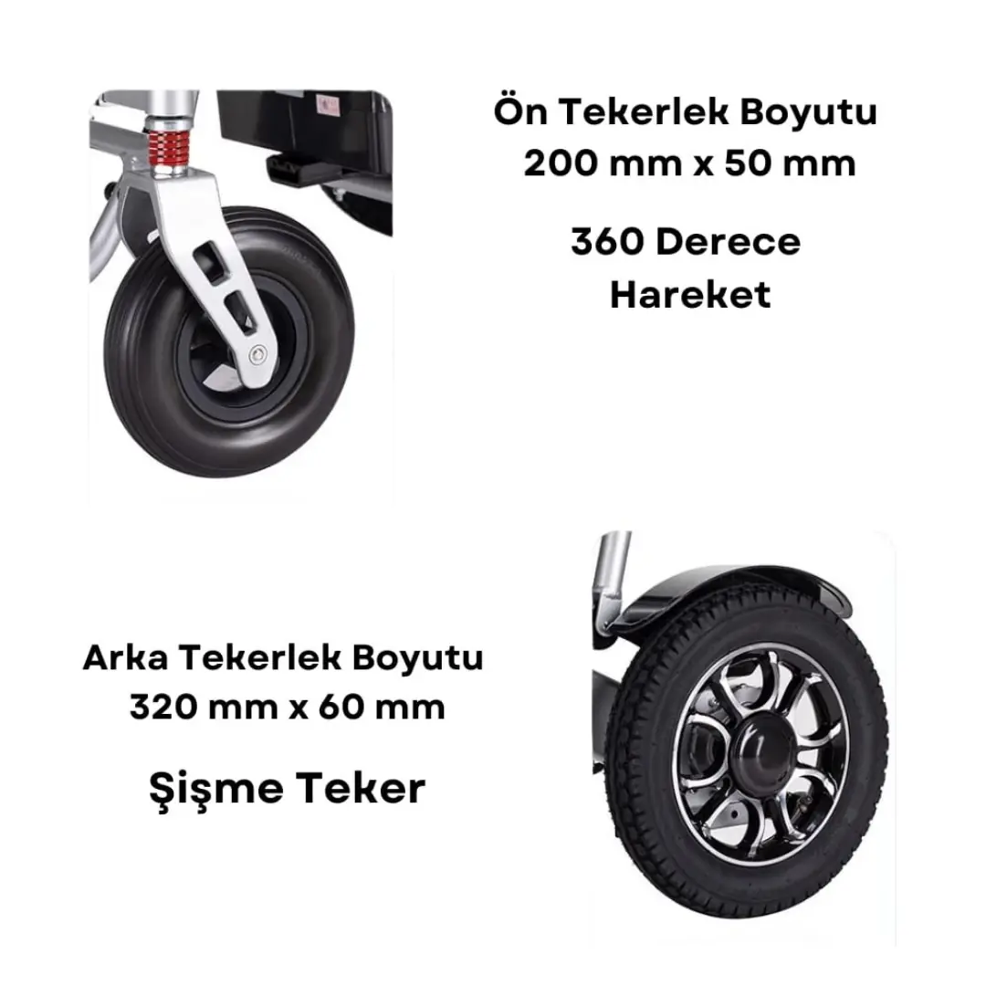 Tam Otomatik Kendi Katlanır Akülü Tekerlekli Sandalye - 4