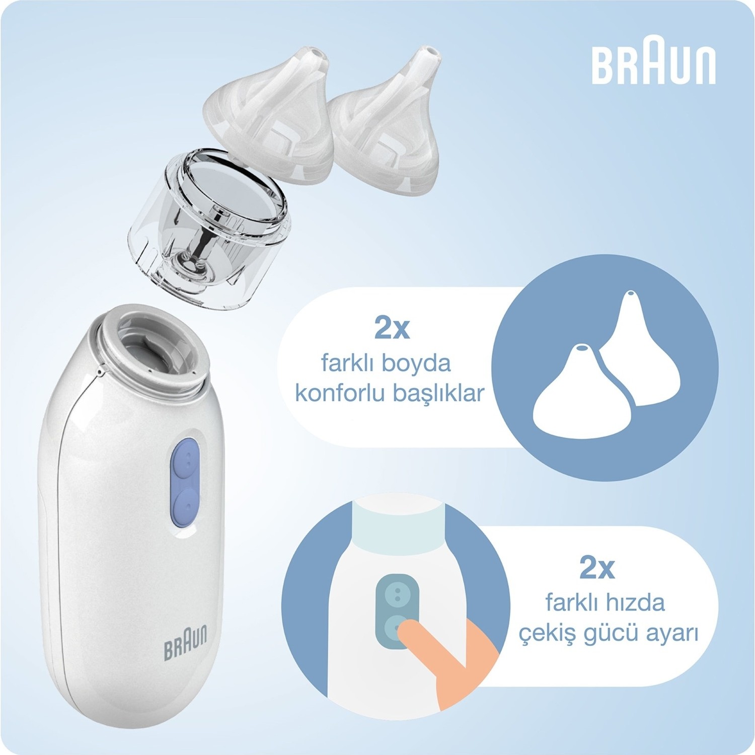 Braun Bna 100 Eu Burun Aspiratörü 2 Emme Seviyesi Kolay Temizlenebilir Yumuşak Uç - 4
