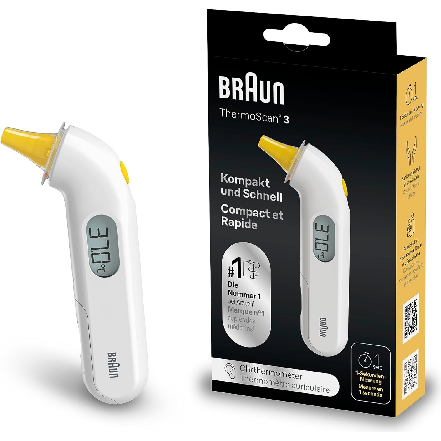 Braun IRT3030 Kulaktan Ateş Ölçer - Hızlı, Doğru ve Ergonomik Tasarım Özellikleri - 2