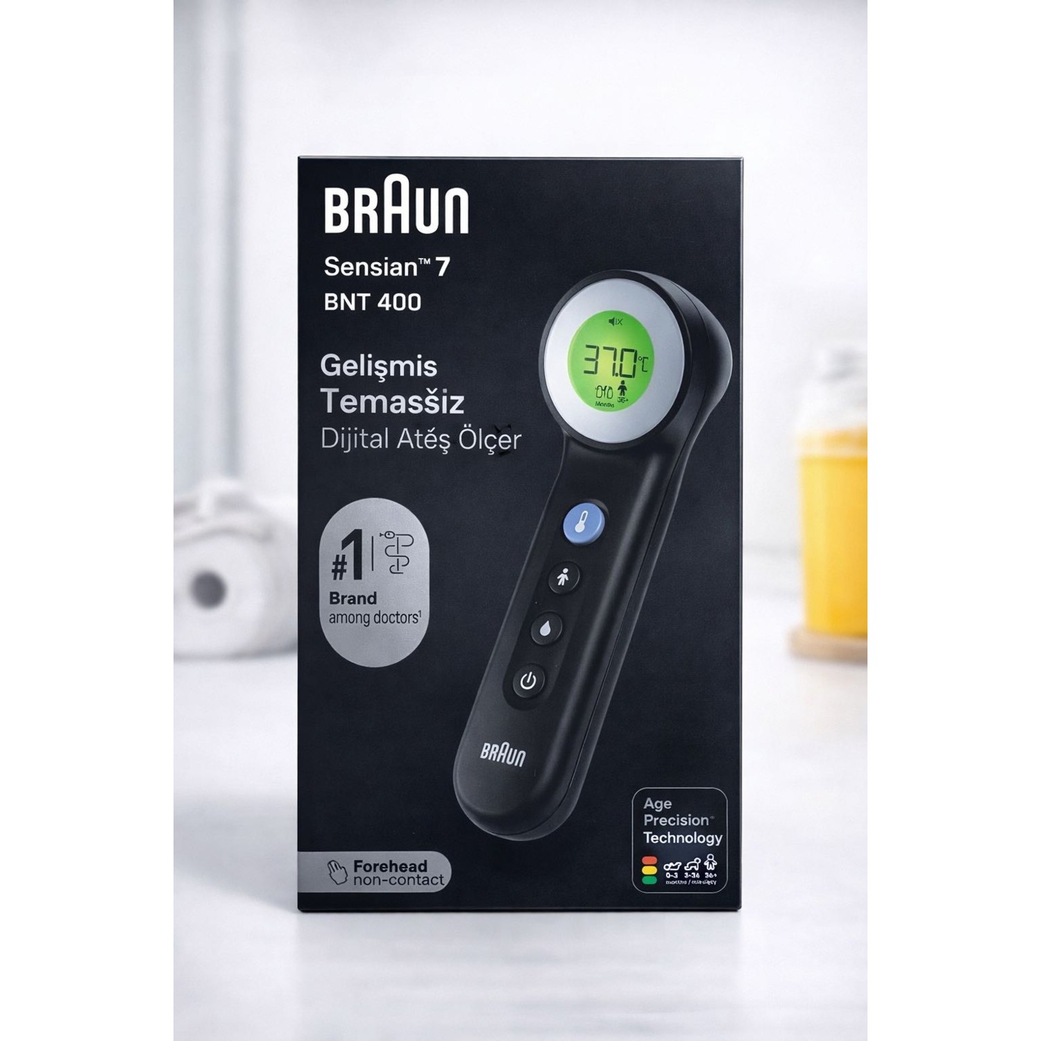 Braun Sensian 7 Bnt 400 Temassız Ateş Ölçer Dijital Termometre Alından Ölçüm Yaşa Göre Hassas Ölçüm - 1