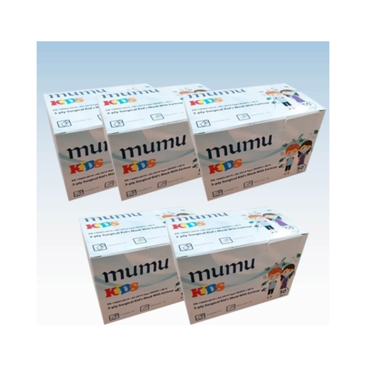 Mumu Pembe Kız Çocuk Maskesi 5 x 50 - 3