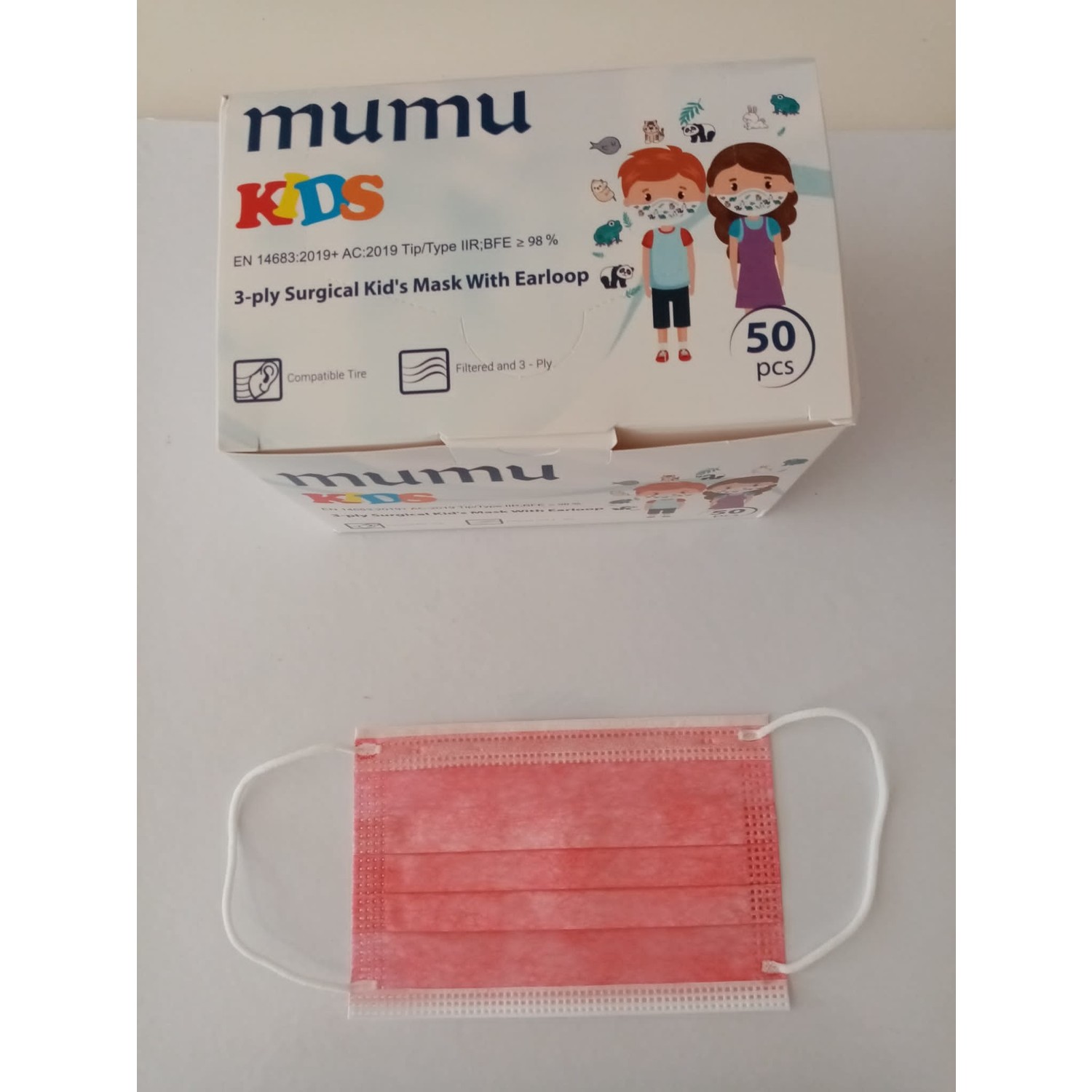 Mumu Pembe Kız Çocuk Maskesi 50'li - 4