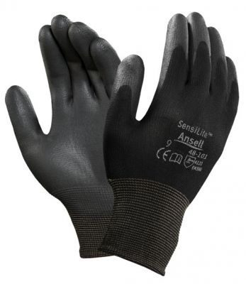 Ansell- HYFLEX® 48-101 Siyah-Gri Tam Kaplı Sensilite Poliüretan Kaplı Hassas İş Eldiveni 1 Çift (10 Beden / XL) - 3