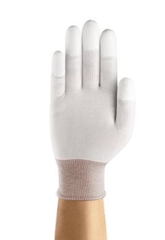 Ansell- HYFLEX® 48-105 Beyaz Parmak Uçları Kaplı Sensilite Poliüretan Kaplı Hassas İş Eldiveni 1 Çift (9 Beden / L) - 3